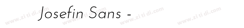 商用需购买授权Josefin Sans 字体转换